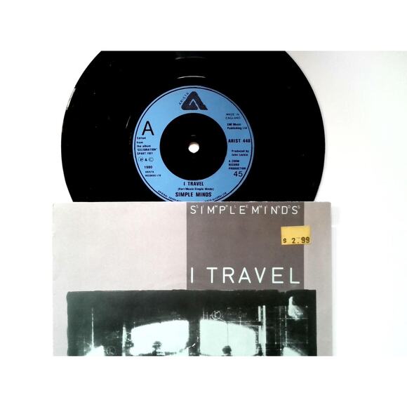 Simple Minds I Travel 7" Vinyl Record UK Synth-Pop New Wave Post-Punk 1982 - Picture 1 of 4
